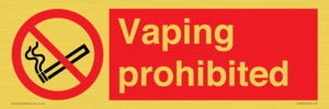Vaping prohibited